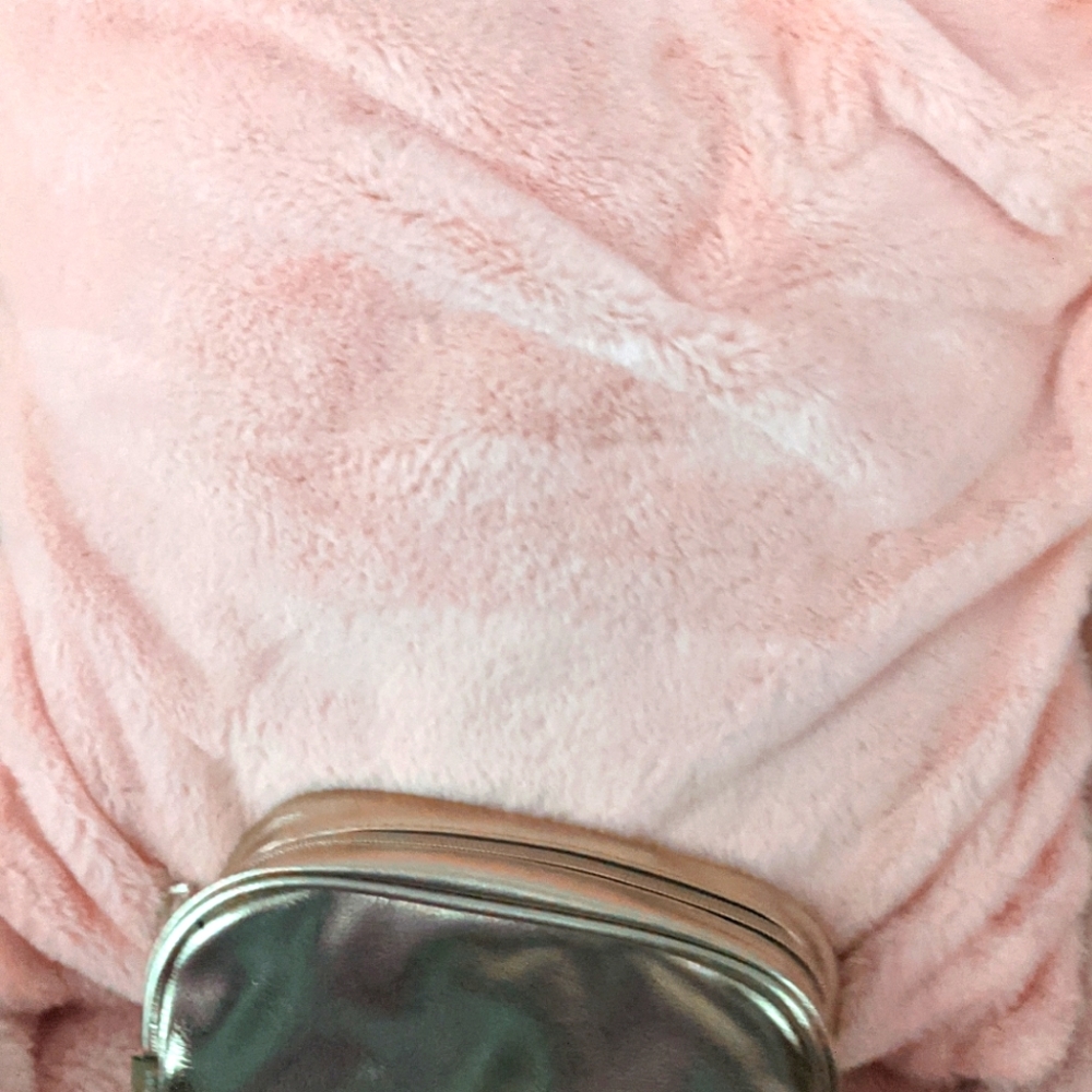 Cute rose gold makeup bag